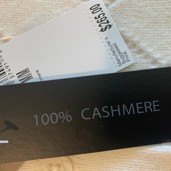 Ivory Cashmere Cropped Cardigan - Picture 8 of 13